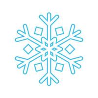 einfache schneeflocke aus blauen linien. festliche dekoration für neujahr und weihnachten, symbol des winters, element für design. Vektor-Illustration vektor