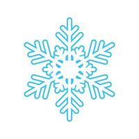 einfache schneeflocke aus blauen linien. festliche dekoration für neujahr und weihnachten, symbol des winters, element für design. Vektor-Illustration vektor