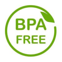 BPA-freies Bisphenol A und Phthalate kostenloser Symbolvektor, ungiftiges Kunststoffschild für Grafikdesign, Logo, Website, soziale Medien, mobile App, ui-Illustration vektor