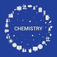 Chemie-Icon-Set Infografik-Vektor-Vorlage vektor