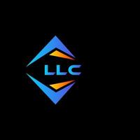 llc abstrakt teknologi logotyp design på svart bakgrund. llc kreativ initialer brev logotyp begrepp. vektor