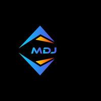 Mdj abstraktes Technologie-Logo-Design auf schwarzem Hintergrund. mdj kreative Initialen schreiben Logo-Konzept. vektor