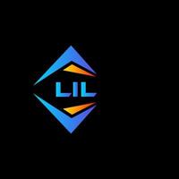 Lil abstraktes Technologie-Logo-Design auf schwarzem Hintergrund. lil kreative Initialen schreiben Logo-Konzept. vektor