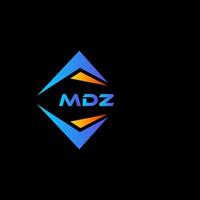 Mdz abstraktes Technologie-Logo-Design auf schwarzem Hintergrund. Mdz kreatives Initialen-Brief-Logo-Konzept. vektor