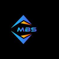 mbs abstraktes Technologie-Logo-Design auf schwarzem Hintergrund. mbs creative initials letter logo concept.mbs abstraktes Technologie-Logo-Design auf schwarzem Hintergrund. mbs kreatives Initialen-Buchstaben-Logo-Konzept. vektor