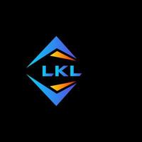 Lkl abstraktes Technologie-Logo-Design auf schwarzem Hintergrund. lkl kreative Initialen schreiben Logo-Konzept. vektor