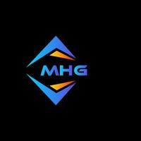 mhg abstraktes Technologie-Logo-Design auf schwarzem Hintergrund. mhg kreatives Initialen-Brief-Logo-Konzept. vektor