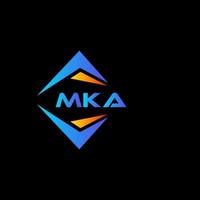 mka abstraktes Technologie-Logo-Design auf schwarzem Hintergrund. mka kreative Initialen schreiben Logo-Konzept. vektor