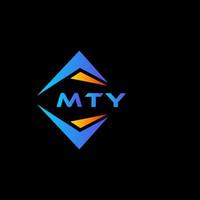 mty abstrakt teknologi logotyp design på svart bakgrund. mty kreativ initialer brev logotyp begrepp. vektor