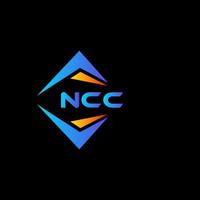 ncc abstraktes Technologie-Logo-Design auf schwarzem Hintergrund. ncc kreative Initialen schreiben Logo-Konzept. vektor