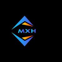 mxh abstraktes Technologie-Logo-Design auf schwarzem Hintergrund. mxh kreative Initialen schreiben Logo-Konzept. vektor