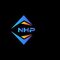 nhp abstraktes Technologie-Logo-Design auf schwarzem Hintergrund. nhp kreatives Initialen-Buchstaben-Logo-Konzept. vektor