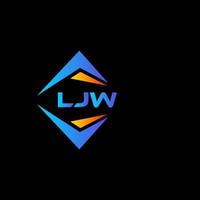 ljw abstraktes Technologie-Logo-Design auf schwarzem Hintergrund. ljw kreative Initialen schreiben Logo-Konzept. vektor