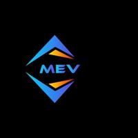 mev abstraktes Technologie-Logo-Design auf schwarzem Hintergrund. mev kreative initialen schreiben logo concept.mev abstraktes technologie-logo-design auf schwarzem hintergrund. mev kreative Initialen schreiben Logo-Konzept. vektor