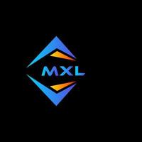 mxl abstraktes Technologie-Logo-Design auf schwarzem Hintergrund. mxl kreative Initialen schreiben Logo-Konzept. vektor