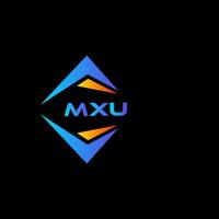 mxu abstraktes Technologie-Logo-Design auf schwarzem Hintergrund. mxu kreative Initialen schreiben Logo-Konzept. vektor