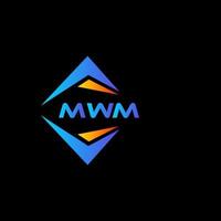 mwm abstraktes Technologie-Logo-Design auf schwarzem Hintergrund. mwm kreative Initialen schreiben Logo-Konzept. vektor