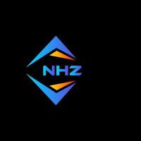 nhz abstrakt teknologi logotyp design på svart bakgrund. nhz kreativ initialer brev logotyp begrepp. vektor