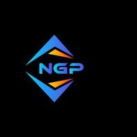 ngp abstraktes Technologie-Logo-Design auf schwarzem Hintergrund. ngp kreative Initialen schreiben Logo-Konzept. vektor