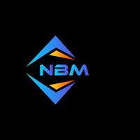 nbm abstraktes Technologie-Logo-Design auf schwarzem Hintergrund. nbm kreative Initialen schreiben Logo-Konzept. vektor