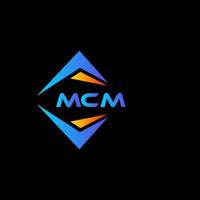 mcm abstrakt teknologi logotyp design på svart bakgrund. mcm kreativ initialer brev logotyp begrepp. vektor