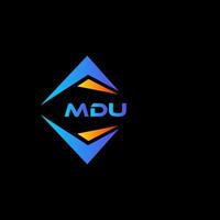 mdu abstraktes Technologie-Logo-Design auf schwarzem Hintergrund. mdu kreatives Initialen-Buchstaben-Logo-Konzept. vektor