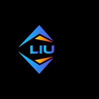Liu abstraktes Technologie-Logo-Design auf schwarzem Hintergrund. Liu kreatives Initialen-Buchstaben-Logo-Konzept. vektor
