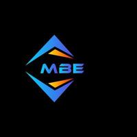 mbe abstraktes Technologie-Logo-Design auf schwarzem Hintergrund. mbe kreatives Initialen-Brief-Logo-Konzept. vektor