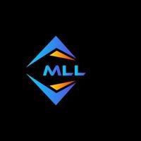 ml abstraktes Technologie-Logo-Design auf schwarzem Hintergrund. mll kreatives Initialen-Buchstaben-Logo-Konzept. vektor