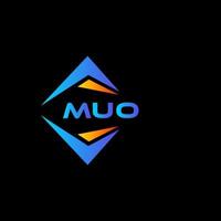 Muo abstraktes Technologie-Logo-Design auf schwarzem Hintergrund. muo kreatives Initialen-Buchstaben-Logo-Konzept. vektor