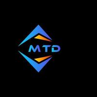 mtd abstraktes Technologie-Logo-Design auf schwarzem Hintergrund. mtd kreatives Initialen-Buchstaben-Logo-Konzept. vektor