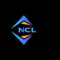 ncl abstraktes Technologie-Logo-Design auf schwarzem Hintergrund. ncl kreatives Initialen-Buchstaben-Logo-Konzept. vektor