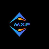 mxp abstraktes Technologie-Logo-Design auf schwarzem Hintergrund. mxp kreatives Initialen-Buchstaben-Logo-Konzept. vektor