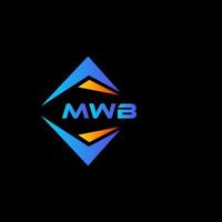 mwb abstraktes Technologie-Logo-Design auf schwarzem Hintergrund. mwb kreative Initialen schreiben Logo-Konzept. vektor