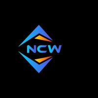 ncw abstraktes Technologie-Logo-Design auf schwarzem Hintergrund. ncw kreative Initialen schreiben Logo-Konzept. vektor