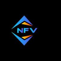 nfv abstraktes Technologie-Logo-Design auf schwarzem Hintergrund. nfv kreative Initialen schreiben Logo-Konzept. vektor