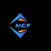 mcf abstraktes Technologie-Logo-Design auf schwarzem Hintergrund. mcf kreatives Initialen-Buchstaben-Logo-Konzept. vektor