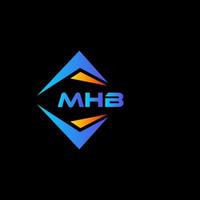 Mhb abstraktes Technologie-Logo-Design auf schwarzem Hintergrund. mhb kreatives Initialen-Brief-Logo-Konzept. vektor