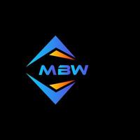 mbw abstraktes Technologie-Logo-Design auf schwarzem Hintergrund. mbw kreative Initialen schreiben Logo-Konzept. vektor