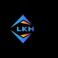 Lkh abstraktes Technologie-Logo-Design auf schwarzem Hintergrund. lkh kreative Initialen schreiben Logo-Konzept. vektor