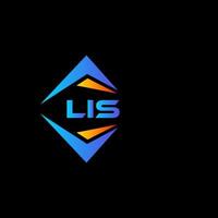 lis abstraktes Technologie-Logo-Design auf schwarzem Hintergrund. lis kreative Initialen schreiben Logo-Konzept. lis abstraktes Technologie-Logo-Design auf schwarzem Hintergrund. lis kreatives Initialen-Buchstaben-Logo-Konzept. vektor