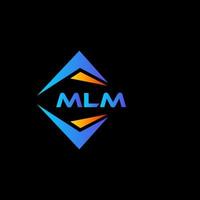 mlm abstraktes Technologie-Logo-Design auf schwarzem Hintergrund. mlm kreative Initialen schreiben Logo-Konzept. vektor