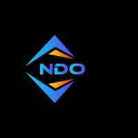 ndo abstraktes Technologie-Logo-Design auf schwarzem Hintergrund. ndo kreative Initialen schreiben Logo-Konzept. vektor