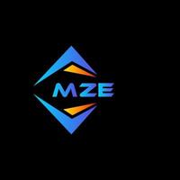 mze abstraktes Technologie-Logo-Design auf schwarzem Hintergrund. mze kreatives Initialen-Buchstaben-Logo-Konzept. vektor
