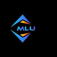 mlu abstraktes Technologie-Logo-Design auf schwarzem Hintergrund. mlu kreative Initialen schreiben Logo-Konzept. vektor