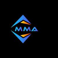 mma abstrakt teknologi logotyp design på svart bakgrund. mma kreativ initialer brev logotyp begrepp. vektor