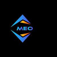 Meo abstraktes Technologie-Logo-Design auf schwarzem Hintergrund. meo kreative Initialen schreiben Logo-Konzept. vektor