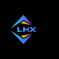 lhx abstraktes Technologie-Logo-Design auf schwarzem Hintergrund. lhx kreatives Initialen-Buchstaben-Logo-Konzept. vektor