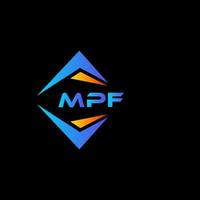 mpf abstraktes Technologie-Logo-Design auf schwarzem Hintergrund. mpf kreative Initialen schreiben Logo-Konzept. vektor