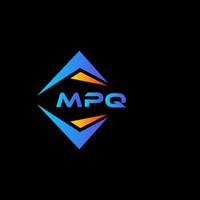 mpq abstraktes Technologie-Logo-Design auf schwarzem Hintergrund. mpq kreative Initialen schreiben Logo-Konzept. vektor